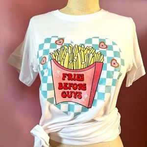Fries before guys stretch cotton tee